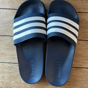 Navy blue Adidas cloud foam Slides - Mens 10